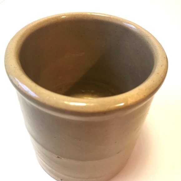 Antique RRP Co Roseville Ohio Stoneware Crock 5.5" - Early 1920s Pottery Jar - Picture 6 of 10